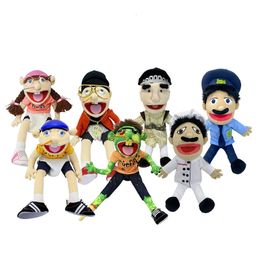 Jeffy Hand Puppet Prank Funny Playhouse Plush Toys Soft Cartoon Finger Puppet Toy Talk Show Party Props Dolls Kids Brithday Gift 240328