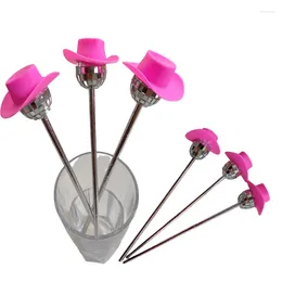 Party Decoration 6pcs Disco Balls Cocktail Stirrers Plastic Swizzle Sticks Cake Pops Mirror Ball Coffee Beverage For Drink Decor