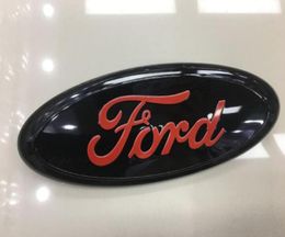 1PC for FORD 20042014 F150 MIRROR black red Front Grill BadgeTailgate Emblem Oval Decal5598284