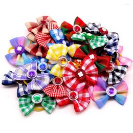 Dog Apparel 40pcs Bows Handmade Pet Hair Accessories For Grooming Products Small Rubber Bands Supplies