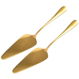 Baking Tools Golden Cake Pie Server Wedding Knife And Set 2 Pieces