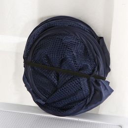 Laundry Bags Mesh Basket With Handles Household Dirty Clothes For Room
