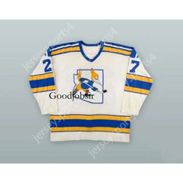 Gdsir Custom 1975-77 WHA MIKE SLEEP 27 PHOENIX ROADRUNNERS WHITE HOCKEY JERSEY NEW Top Ed S-M-L-XL-XXL-3XL-4XL-5XL-6XL