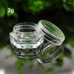 Storage Bottles 100pcs 3g/3cc/3ml Clear Plastic Jar Cosmetic Cream Jars Small Empty Sample Containers Pots Nail Art Transparent