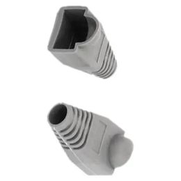 Nuovo 2024 Anpwoo 10pcs Ethernet Grey Rubbo Grey Connettore Stivali Copertina di copertura Protettore 50 pezzi per Case Connector RJ45 Case Connettore RJ45 Caso