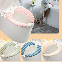 Toilet Seat Covers Self-adhesive Thickened Cover Soft Washable Pad Cushion Universal Warm Closestool Mat Bathroom Accessories