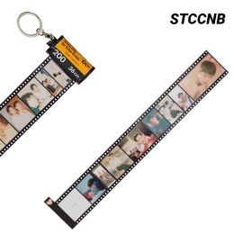 Chains STCCNB Custom Photo Keychain Personality Lover Movie Roll Keychain for Backpack Fashion Jewellery Women's Birthday Souvenirs