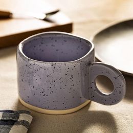 Mugs JFBL 280Ml Ring Handle Ceramic Mug Candy Color Milk Coffee Cup Office Home Drinkware Breakfast Handgrip Cups