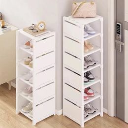 Shoe Rack Storage Organiser 57laye Cabinets Shoes Space Saving Sneakers for Wall Corner Shelf 240328