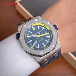 Custom AP Wrist Watch Royal Oak Offshore Series Swiss Mens Automatic Mechanical Watch 42mm Precision Steel Date Display Waterproof Night Light Leisure 15710ST