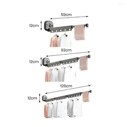 Hangers Portable Clothes Drying Rack Retractable With Strong Suction Cup For Laundry Organization Space-saving