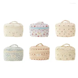 Storage Bags 67JE Versatile Floral Toiletry Fashionable Flower Pattern Makeup Bag Durable Cosmetic Perfect For Travelling