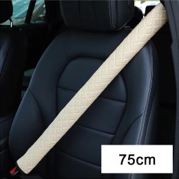 50/75cm Car Seat Belt Long Cover Universal Breathable Linen Shoulder Pad Guard Protector Accessories for Truck Large Vehicle