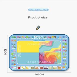 Magic Water Drawing Mat Colouring Doodle Mat with Magic Pen Montessori Toys Painting Board Educational Toys Water Canvas for Kids