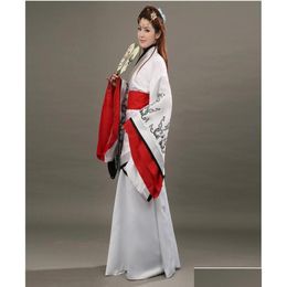 Ethnic Clothing Han Tang Song Ming Dynasty Suits Empress Folk Dance Hanfu Dress Chinese Ancient Costume Royal Queen Clothes Fairy Drop Otczx