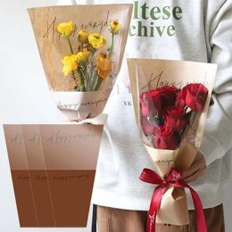 Gift Wrap Happy Everyday Rose Packaging Kraft Paper Bags Flower Materials Bouquet