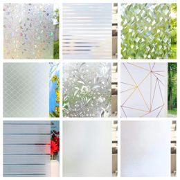 Window Stickers Privacy Film Removable Frosted Glass Opaque Static Cling Heat Control Door Sticker For Home Office