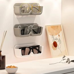 Caixa de armazenamento de óculos montados na parede, gabinete de vidros, rack de armazenamento de óculos de sol, organizador de tonalidades portáteis, de ponta, de ponta