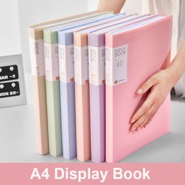 A4 File Folder Display Book 30/60 Pages Transparent Insert Paper Document Organiser Bag Office School Supplies Stationery