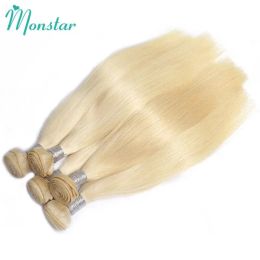 613 Blonde Coloured Straight Human Hair Bundles 1 Pcs Double Drawn Raw Vietnamese Hair Bundles Weave Weft 22 24 26 28 30 32 Inch