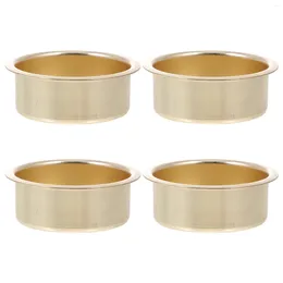 Candle Holders 4 Pcs Metal Cup Household Candlestick Mini Scented Wax Golden Cups Iron Party Travel