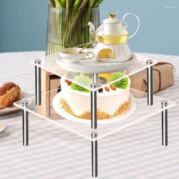 Decorative Plates Dessert Stands Round Acrylic Cupcake Stand Holder Clear Stackable Cup Cake Tower For Cupcakes Donuts