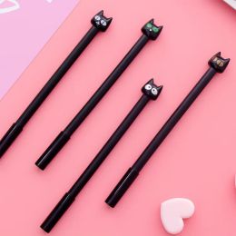 Pens 30pcs Black Cat Gel Pen Gel Ink Pencils Cute Pens for Girls Pens to Write Kawaii Stationery Free Shipping Aesthetic Set Writing