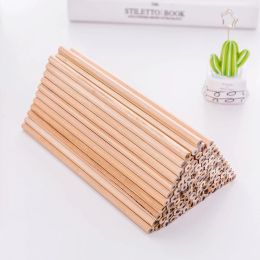 Pencils 100PCs/lot Ecofriendly Natural Wood Pencil HB Black Hexagonal Nontoxic Standard Pencil Stationery Office School Supplies