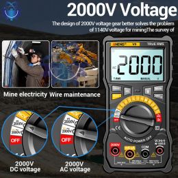ANENG V9 Digital Multimeter 2000V Smart Voltage Tester Capacimeter Voltmeter AC/DC NCV Burn-proof photovoltaic mine Electrician