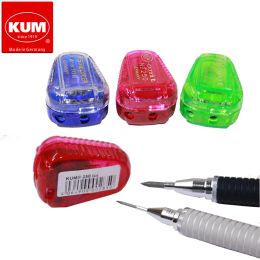 Sharpeners 1pc KUM 250 Automatic Pencil 2 Hole Sharpener Lead Core Grinder Small and portable Red/Blue/Green Office School Supplies