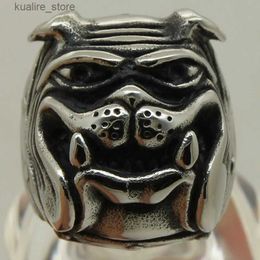 Cluster Rings Men/Boys Bulldog Pet 316L Stainless Steel Ring L240402