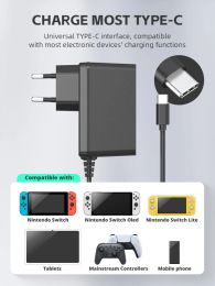 DATA FROG EU/US Plug AC Adapter Charger For Nintendo Switch OLED Travel Home Charging Type C USB Power Supply for Nintend Switch
