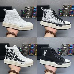 Designer Amirir Shoes Heel Stars Court Sneakers Ma Court Hi Sneaker Designer Men Skel Top Low Sneakers Luxury Leather Canvas Shoes High Top Shoes Size 39-46 879