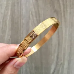 Bangle 2024 Ten Thousand Character Carved Male And Female Couple Bracelets Each Contains Your Countless Kinds Of Love