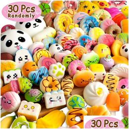 Decompression Toy 10/30Pcs Kawaii Squishy Food Slow Rising Bread Cake Donut Cute Animal Toys For Children Relief 4-10Cm Random Style 2 Dhvkp