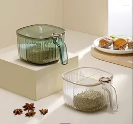 Storage Bottles Creative Plastic Seasoning Box Simple Household Kitchen Salt Pepper Is A Sealed Moisture-proof Spice