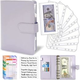 Pencils A6 Pu Leather Budget Binder Notebook Cash Envelopes System Set with Binder Pockets for Money Budgets Saving Bill Organizer Gifts