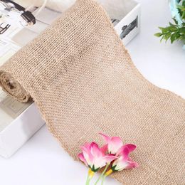 Table Cloth 30 100CM Burlap Roll Natural Jute Chair For Wedding Decoration Vintage Home Party Supplies