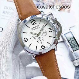 Top Clone Men Sports Watch Panerais Luminor Automatic Movement Men Watch Calendar Leather Band Machinery