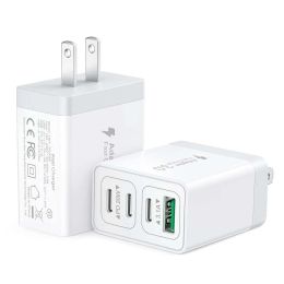 Cell Phone Chargers 40W Usb C Charger Block Dual Pd Qc Wall Plug Adapter Compatible With 15/14/13/12 Ipad Drop Delivery Phones Accesso Otduw