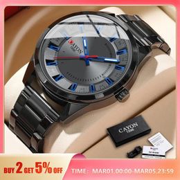 Wristwatches CAYON Casual Brand Men's Watch Stainless Steel Sports For Men Quartz Date Clock With Luminous Hands Relogio Masculino