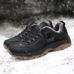 Shoes Men Boots Fashion Casual Water Proof Shoes Army Boots Men Winter Boot Black Platform Sneakers Mens Safety Shoe Warm Snow Boots