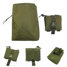 Foldable Tactical Molle Magazine Dump Drop Pouch Military Airsoft Ammo EDC Tool Bag Hunting Folding Utility Recovery Mag Holster