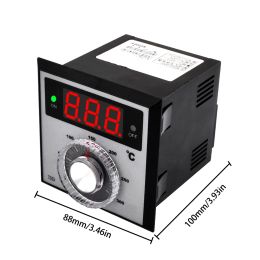 TED-2001 Digital LED Display Temperature Controller AC 220V 0- 300 Degree K Type Thermocouple Thermostat Regulator Industry