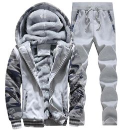 winter men sweat suits fleece warm mens tracksuit set casual jogging suits sports suits cool jacket pants and sweatshirt set9862277