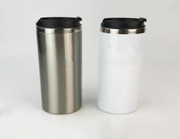 Stainless Steel Vacuum Bottle Blank Sublimation Tumblers Heat Tansfer Mug with Lid Double Layers Beer Cup fast Sea O6977803