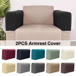 Chair Covers Armchair For Room Stretchy Recliner Solid Couch Arm Living 2pcs Cover Slip Cap Non Armrest Home Furniture Slipcover Sofa