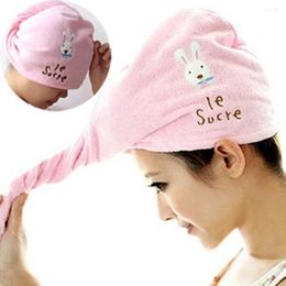 Towel Cute Dry Hair Cap Coral Velvet Super Absorbent Turban Quickly Hat Wrapped Bathing Accessories Shower Drying