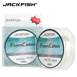 Lines JACKFISH 300M Fluorocarbon Fishing Line 432LB Carbon Fibre Leader Line fly fishing line pesca