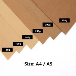 Accessories 50pcs/lot A5 A4 Kraft Paper Brown Paper Craft Thick Board Cardboard Card Paper Diy Card Making Paper 80g 120g 150g 200g 250g